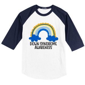 Down Syndrome Awareness Rainbow Baseball Sleeve Shirt