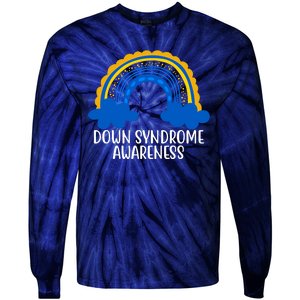 Down Syndrome Awareness Rainbow Tie-Dye Long Sleeve Shirt