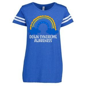 Down Syndrome Awareness Rainbow Enza Ladies Jersey Football T-Shirt