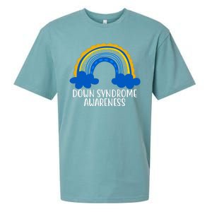 Down Syndrome Awareness Rainbow Sueded Cloud Jersey T-Shirt