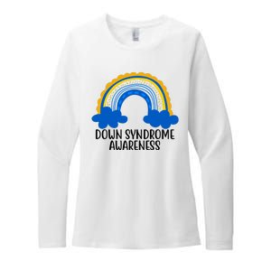 Down Syndrome Awareness Rainbow Womens CVC Long Sleeve Shirt