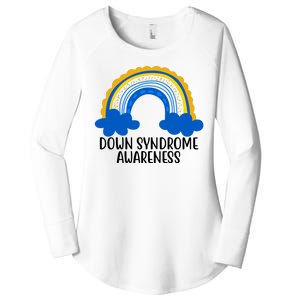 Down Syndrome Awareness Rainbow Women's Perfect Tri Tunic Long Sleeve Shirt