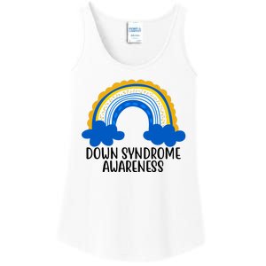 Down Syndrome Awareness Rainbow Ladies Essential Tank