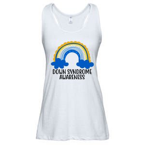 Down Syndrome Awareness Rainbow Ladies Essential Flowy Tank