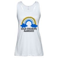 Down Syndrome Awareness Rainbow Ladies Essential Flowy Tank