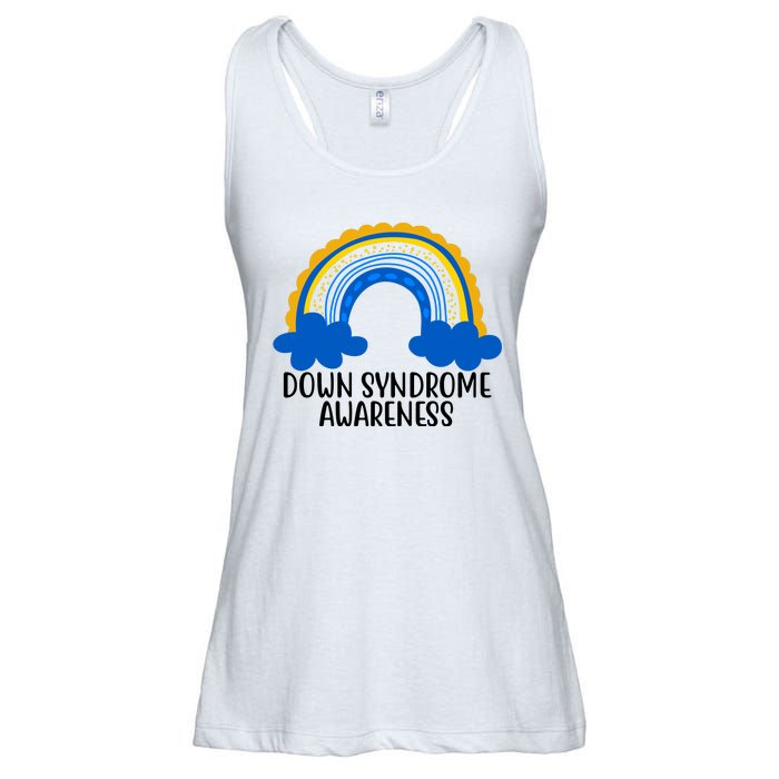 Down Syndrome Awareness Rainbow Ladies Essential Flowy Tank