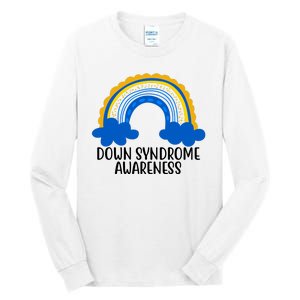 Down Syndrome Awareness Rainbow Tall Long Sleeve T-Shirt