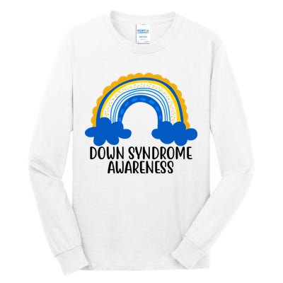 Down Syndrome Awareness Rainbow Tall Long Sleeve T-Shirt