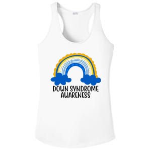 Down Syndrome Awareness Rainbow Ladies PosiCharge Competitor Racerback Tank