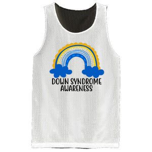 Down Syndrome Awareness Rainbow Mesh Reversible Basketball Jersey Tank