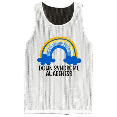 Down Syndrome Awareness Rainbow Mesh Reversible Basketball Jersey Tank