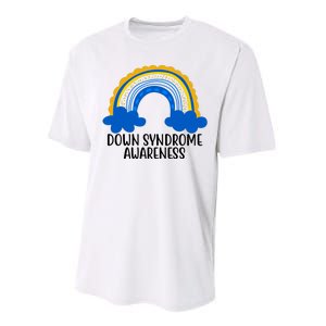 Down Syndrome Awareness Rainbow Performance Sprint T-Shirt