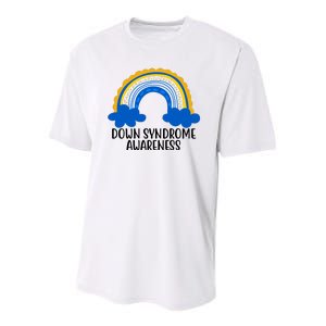 Down Syndrome Awareness Rainbow Youth Performance Sprint T-Shirt