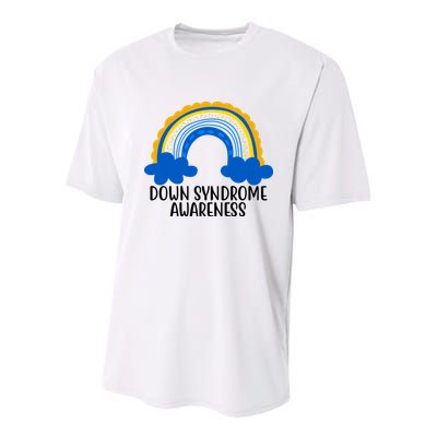 Down Syndrome Awareness Rainbow Youth Performance Sprint T-Shirt