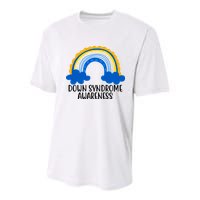 Down Syndrome Awareness Rainbow Youth Performance Sprint T-Shirt