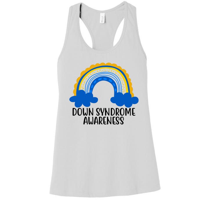 Down Syndrome Awareness Rainbow Women's Racerback Tank