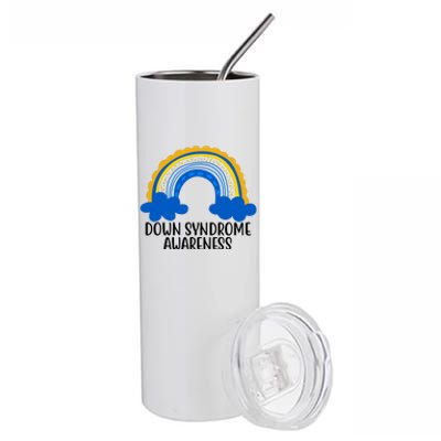 Down Syndrome Awareness Rainbow Stainless Steel Tumbler