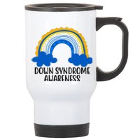 Down Syndrome Awareness Rainbow Stainless Steel Travel Mug