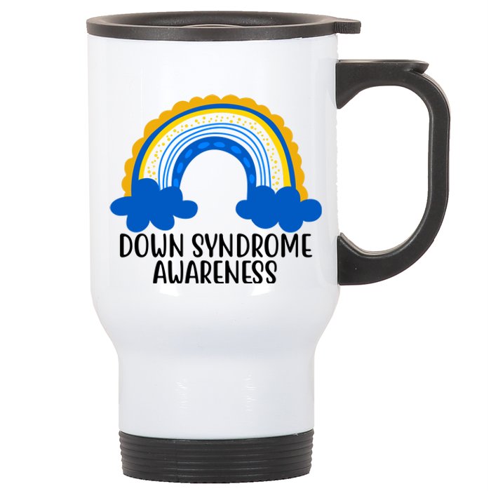 Down Syndrome Awareness Rainbow Stainless Steel Travel Mug