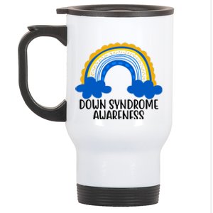 Down Syndrome Awareness Rainbow Stainless Steel Travel Mug