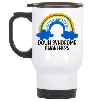 Down Syndrome Awareness Rainbow Stainless Steel Travel Mug