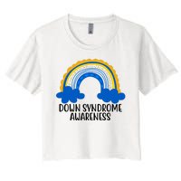 Down Syndrome Awareness Rainbow Women's Crop Top Tee