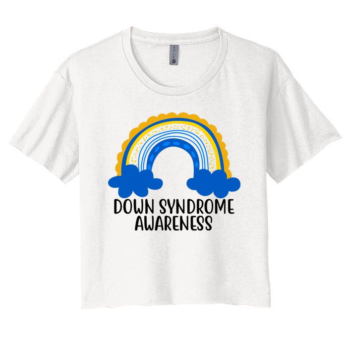 Down Syndrome Awareness Rainbow Women's Crop Top Tee