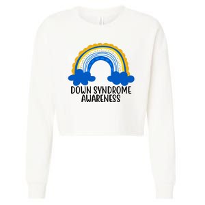 Down Syndrome Awareness Rainbow Cropped Pullover Crew