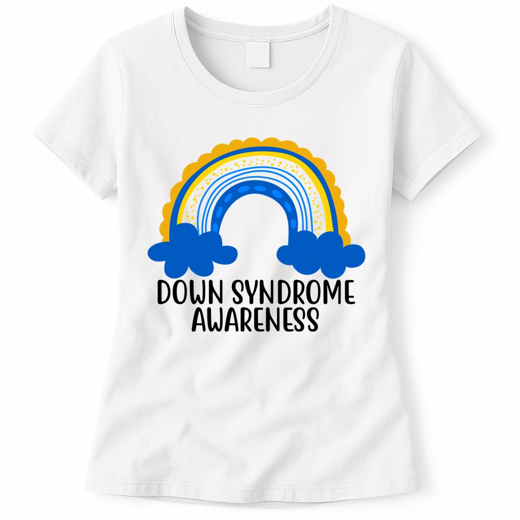 Down Syndrome Awareness Rainbow Womens T-Shirt