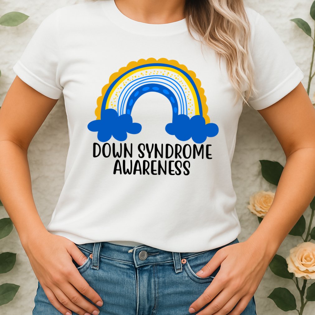 Down Syndrome Awareness Rainbow Womens T-Shirt