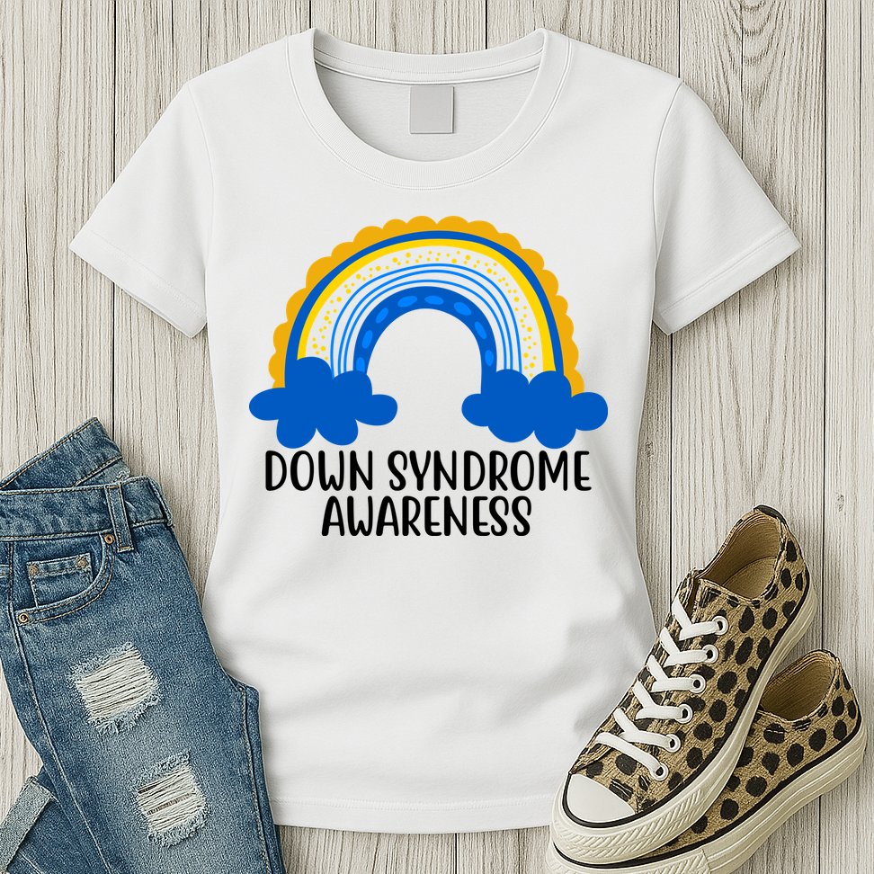 Down Syndrome Awareness Rainbow Womens T-Shirt