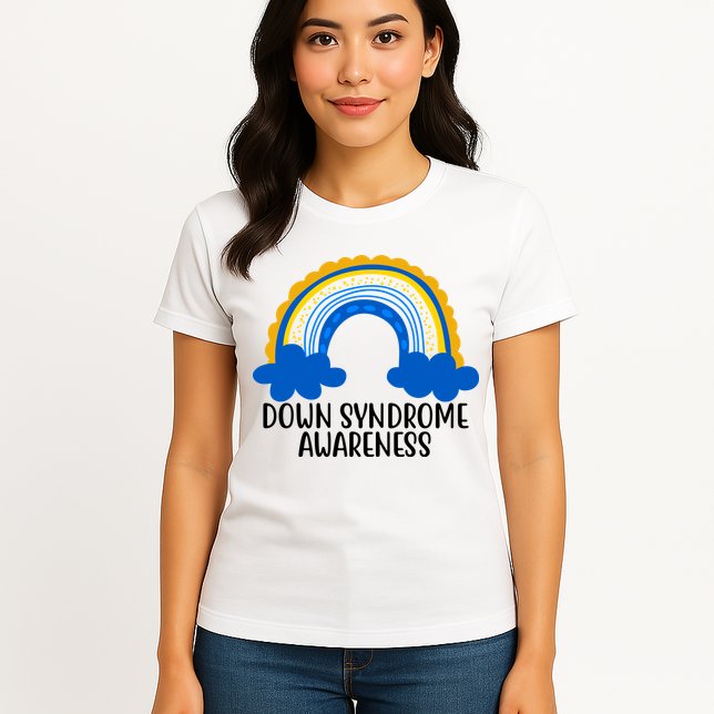 Down Syndrome Awareness Rainbow Womens T-Shirt