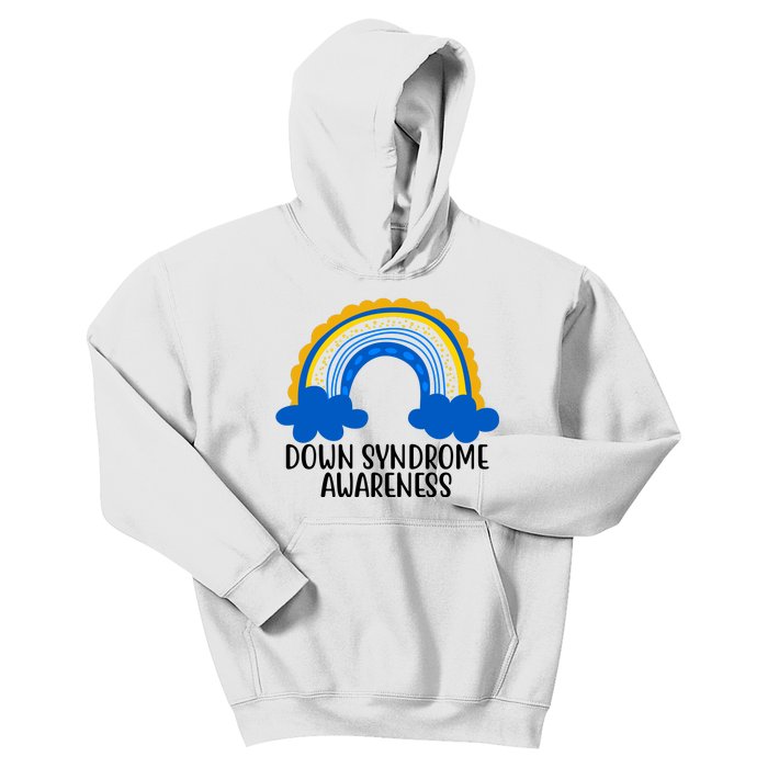 Down Syndrome Awareness Rainbow Kids Hoodie