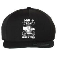 Dad Son A Perfect Chaos Team Father Gift Wool Snapback Cap