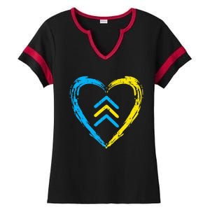 Down Syndrome Awareness Arrows Trisomy 21 T21 Ladies Halftime Notch Neck Tee