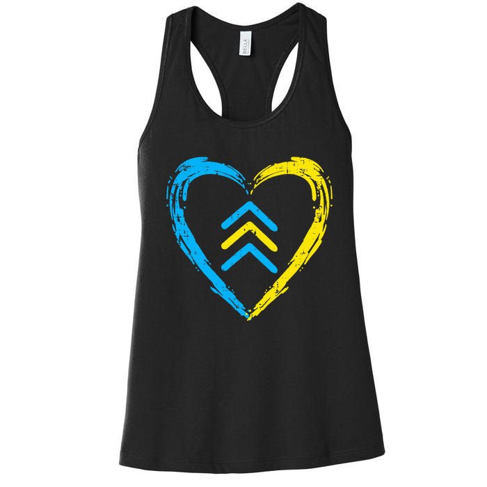 Down Syndrome Awareness Arrows Trisomy 21 T21 Women's Racerback Tank