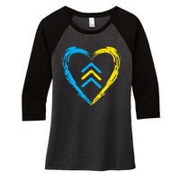 Down Syndrome Awareness Arrows Trisomy 21 T21 Women's Tri-Blend 3/4-Sleeve Raglan Shirt