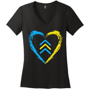 Down Syndrome Awareness Arrows Trisomy 21 T21 Women's V-Neck T-Shirt