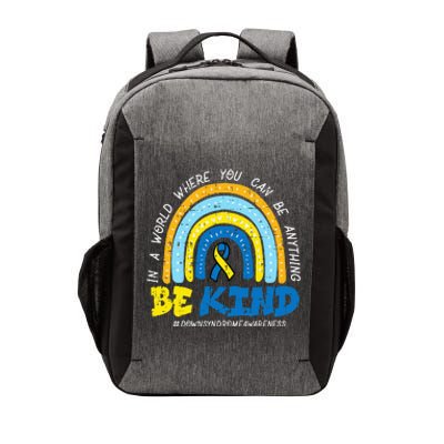 Down Syndrome Awareness Be Kind Rainbow T21 Vector Backpack