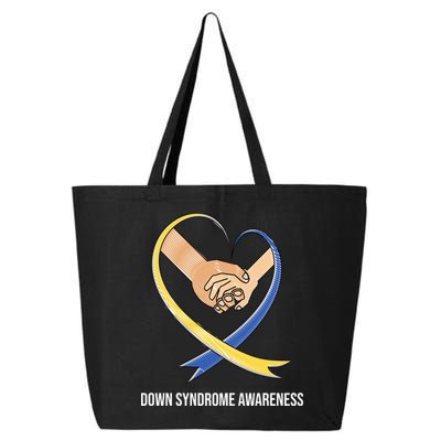 Down Syndrome Awareness Support Heart Ribbon 25L Jumbo Tote
