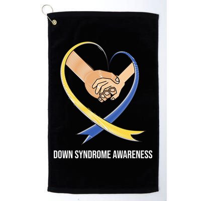 Down Syndrome Awareness Support Heart Ribbon Golf Towel
