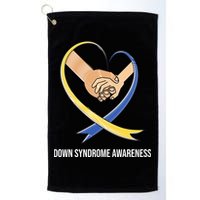 Down Syndrome Awareness Support Heart Ribbon Golf Towel