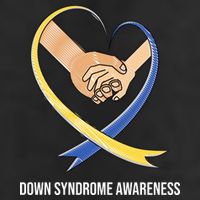 Down Syndrome Awareness Support Heart Ribbon Golf Towel