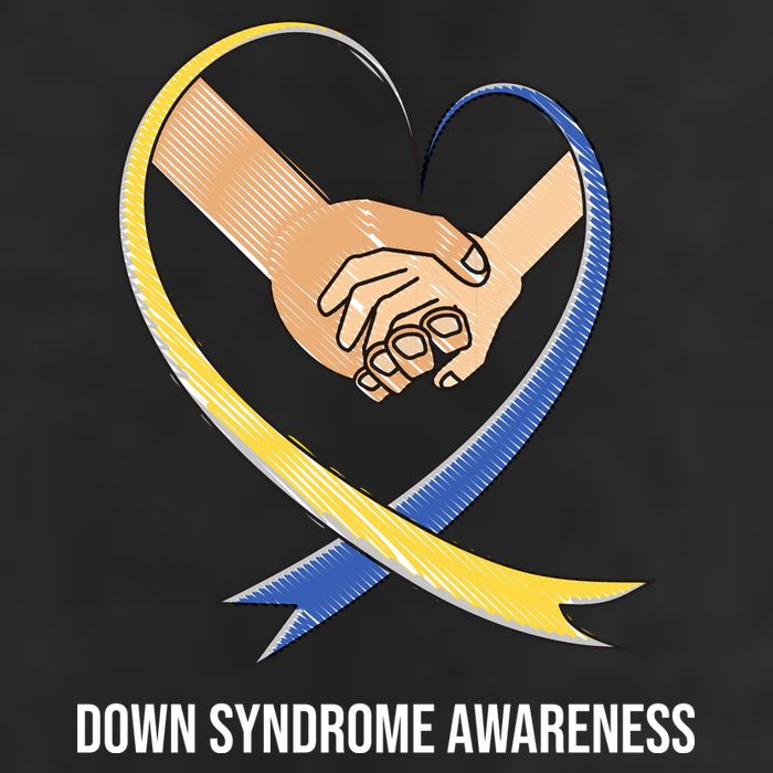 Down Syndrome Awareness Support Heart Ribbon Golf Towel