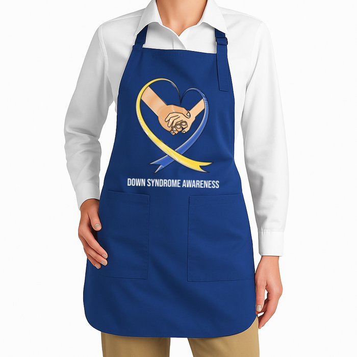 Down Syndrome Awareness Support Heart Ribbon Apron