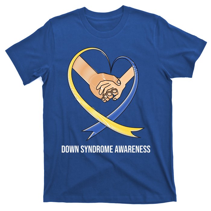 Down Syndrome Awareness Support Heart Ribbon T-Shirt