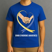 Down Syndrome Awareness Support Heart Ribbon T-Shirt