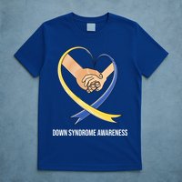 Down Syndrome Awareness Support Heart Ribbon T-Shirt