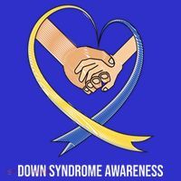 Down Syndrome Awareness Support Heart Ribbon Tall T-Shirt