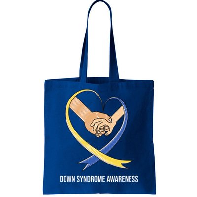 Down Syndrome Awareness Support Heart Ribbon Tote Bag